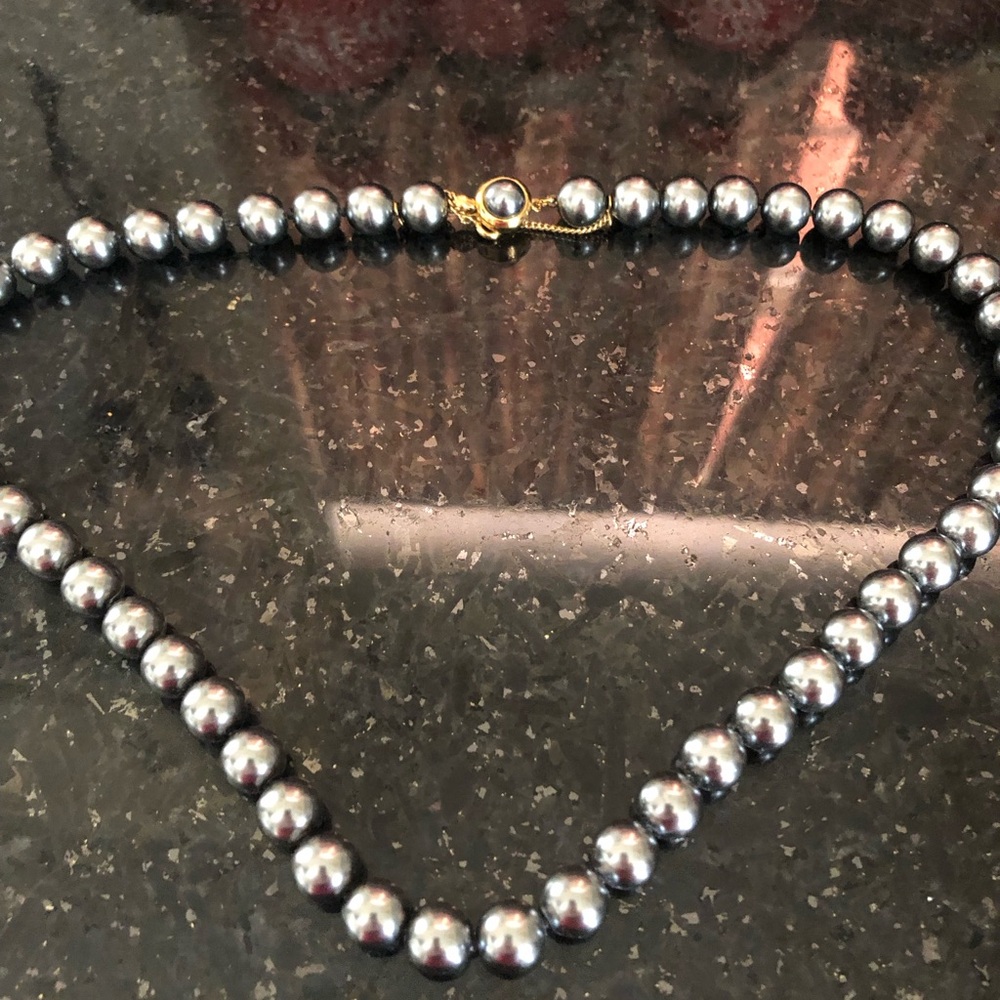 Vintage Mallorca Spain Black Faux Pearl string. - Picture 3 of 7